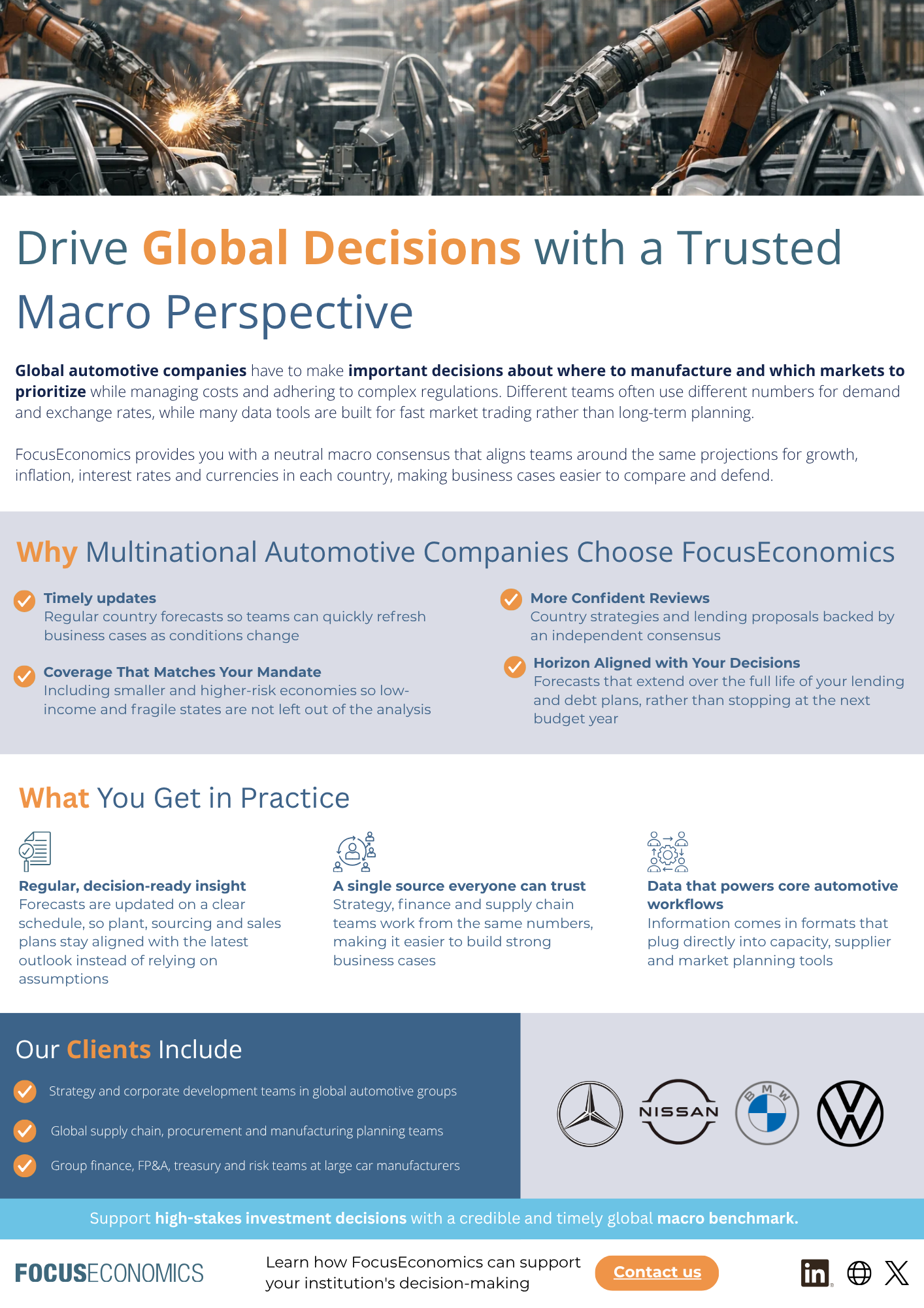 FocusEconomics one-pager, Automotive Industry industry